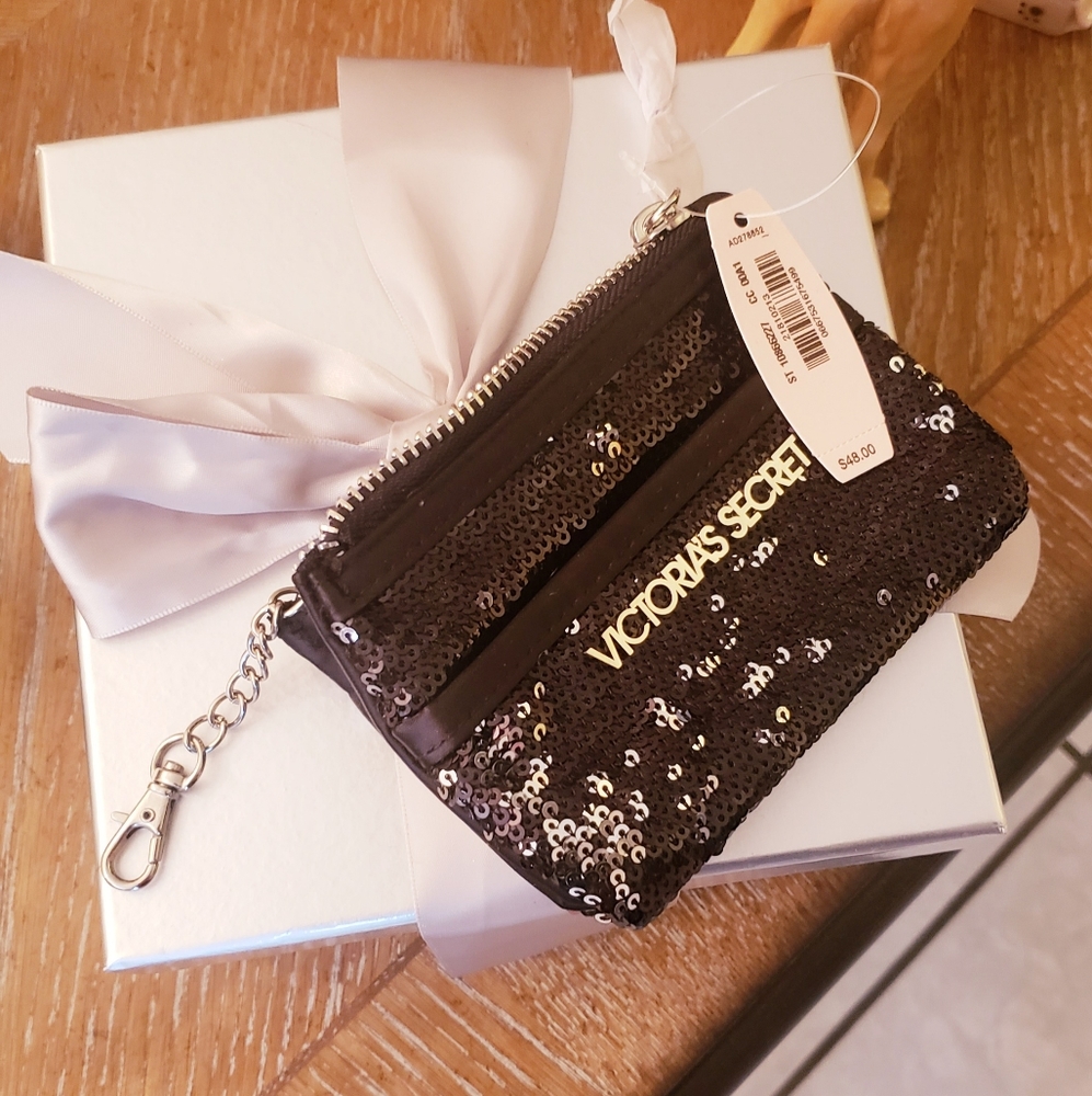 New Victoria's Secret Sequin Coin Purse Wallet